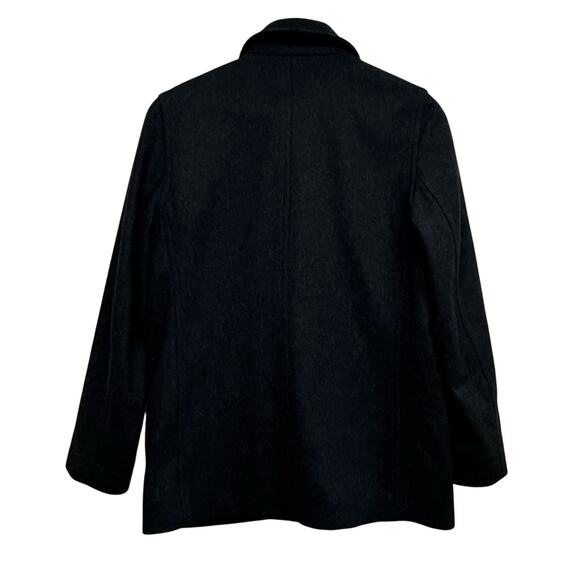 J.Crew Wool Peacoat Petite Small Black Double Breasted Classic Coat. - Picture 3 of 5